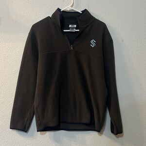 NHL Gray Seattle Kraken Half-Zip Sweater